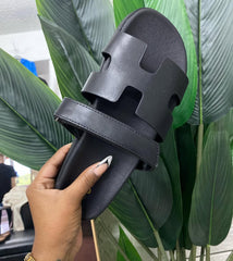 HERMEY LUXE SANDALS||BLACK