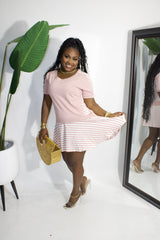 KHANDI STRIPED OVERSIZED TSHIRT DRESS