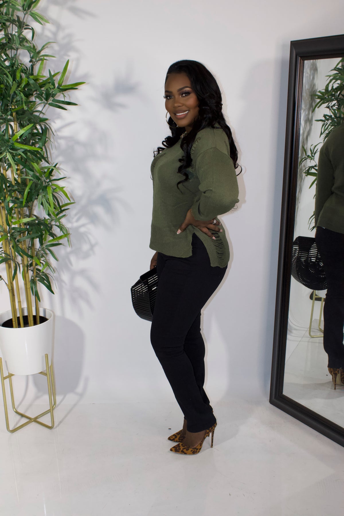 BIANCA HIGH WAISTED PLAIN BLACK JEANS