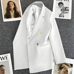 Milan Mainstay Button-Front Blazer||WHITE