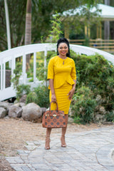 PETAL PEPLUM DRESS
