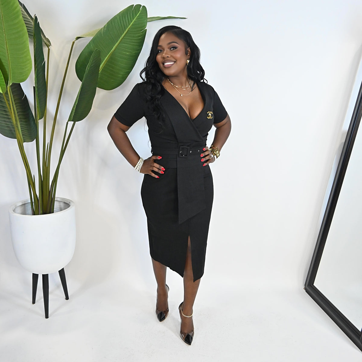 Power Play Midi||BLACK