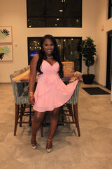 RIRI BELTED RUFFLE DRESS||1