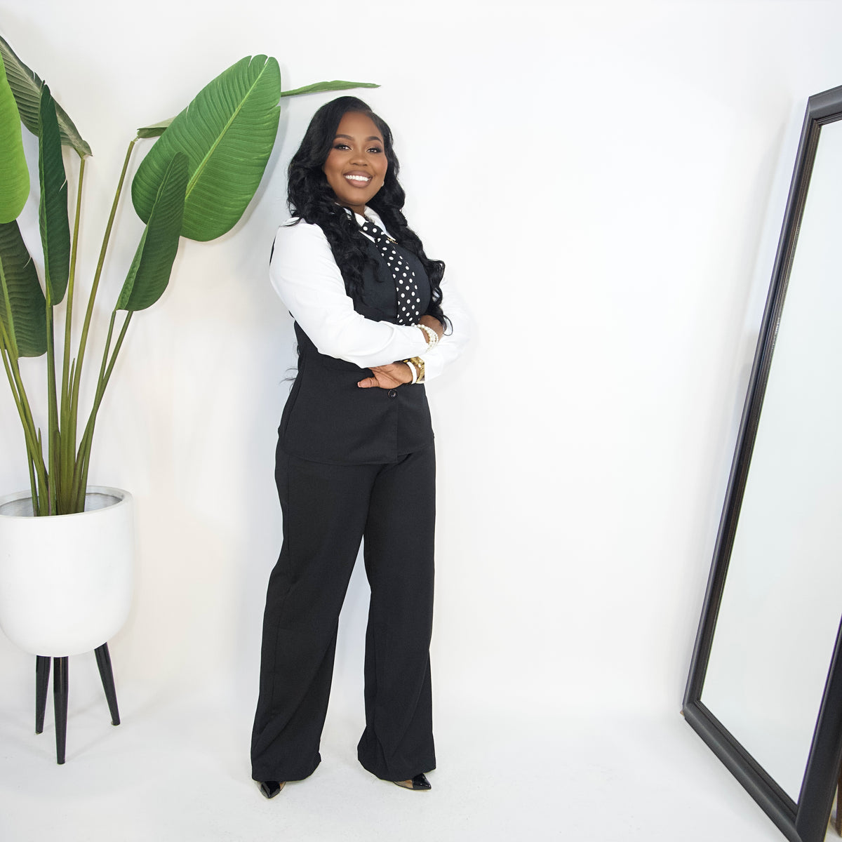 Classic Crisp White Button Front Shirt