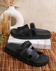HERMEY LUXE SANDALS||BLACK