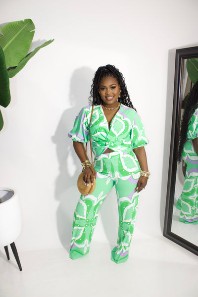 Lilly Printed Pants Set – BeatByNordz