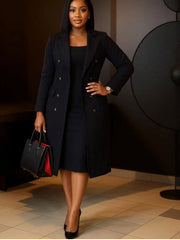 Power Poise Blazer Dress Set||BLACK