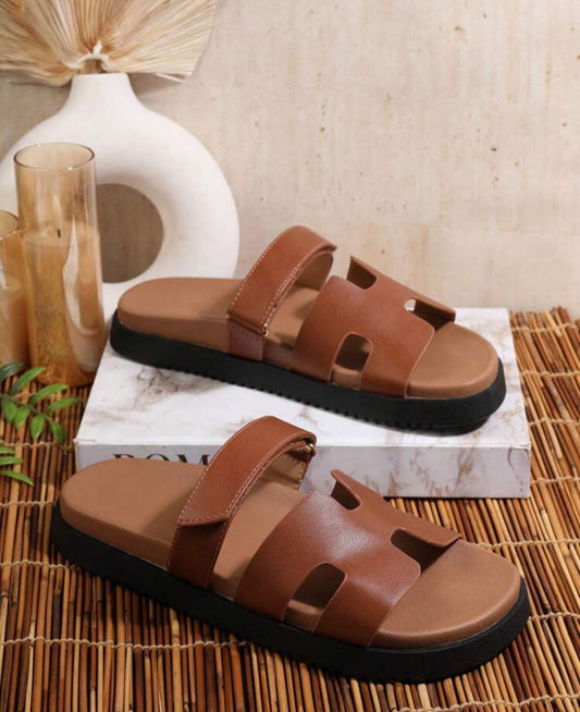 HERMEY LUXE SANDALS||BROWN