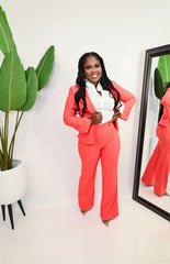 ALICIA SPLIT SLEEVES HIGH WAISTED PANTS SUIT